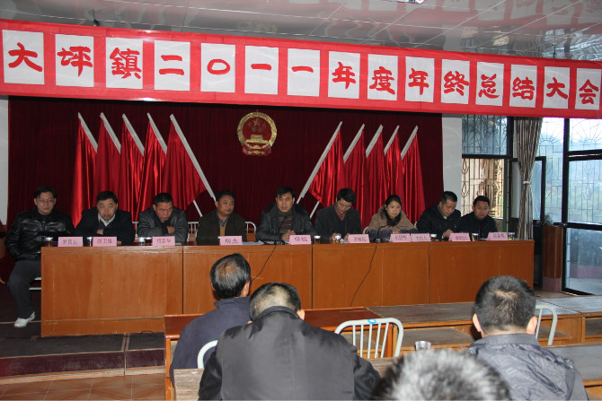 大坪镇召开2011年度年终总结大会